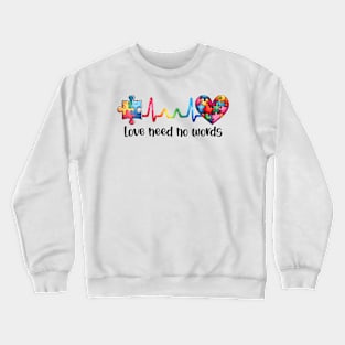 Puzzle Heart Autism Awareness Gift for Birthday, Mother's Day, Thanksgiving, Christmas Crewneck Sweatshirt